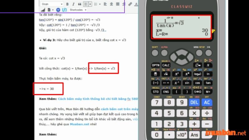 Bấm máy tính ví dụ 3