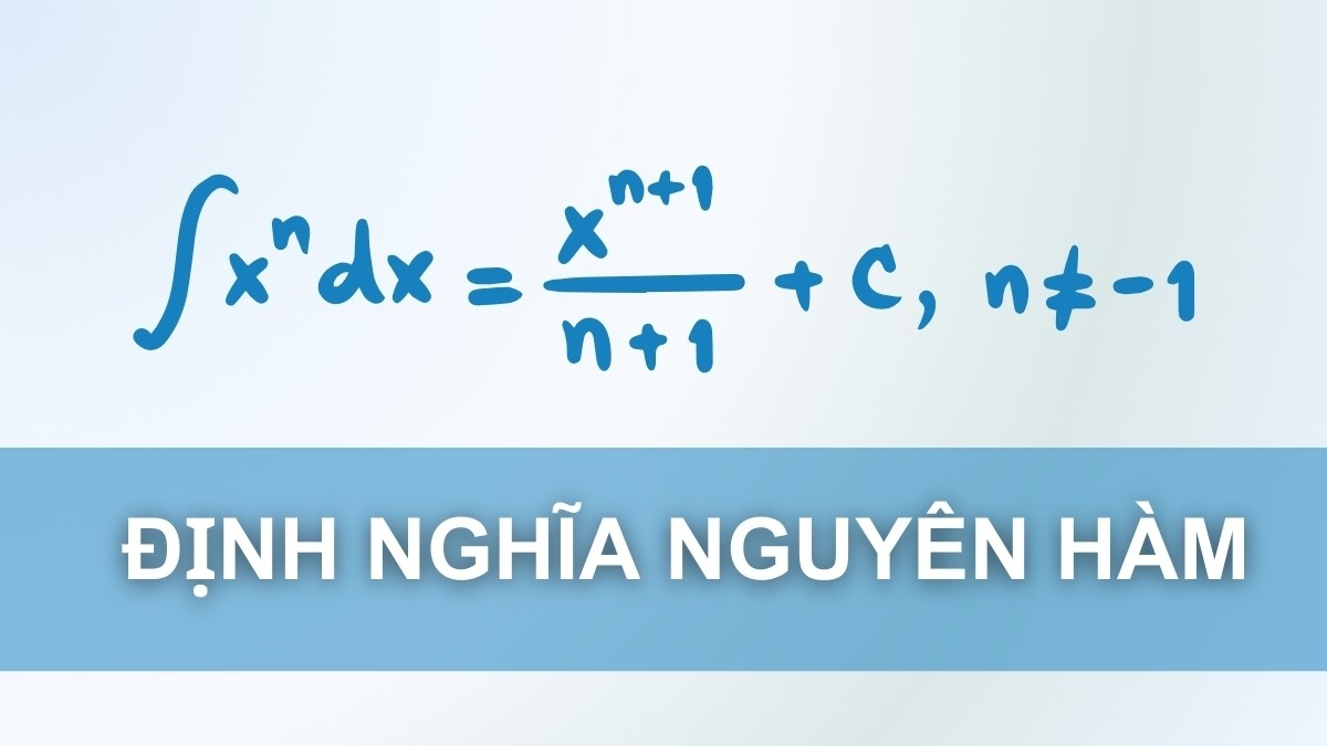 Định nghĩa nguyên hàm và ví dụ minh họa