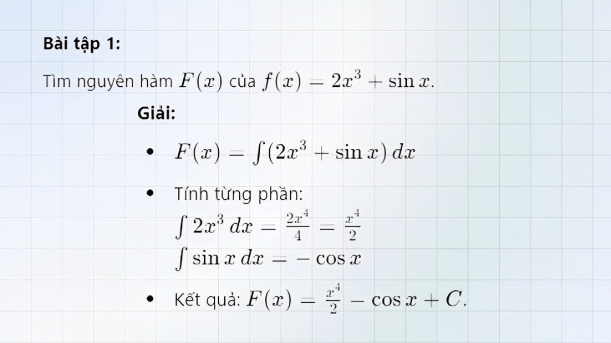 Ví dụ minh họa dạng 1