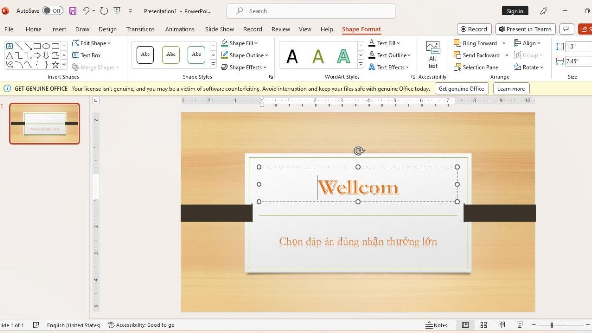 Thiết kế trang mở đầu ấn tượng cho slide trắc nghiệm Powerpoint