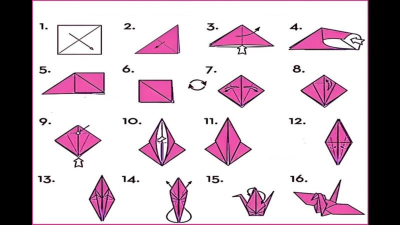 Con hạc giấy origami truyền thống, biểu tượng của hòa bình và may mắn, một trò chơi thủ công đơn giản