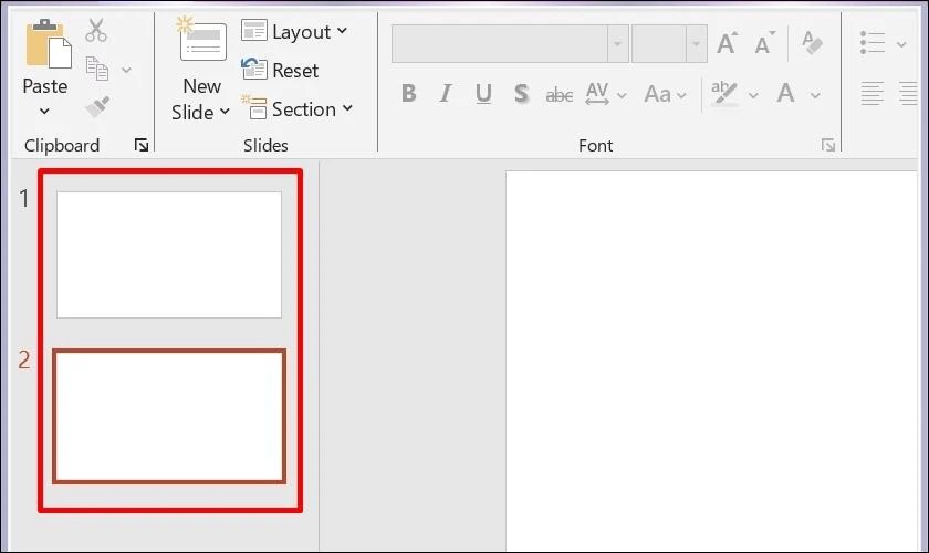 Kết quả sau khi thêm slide mới