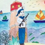 Phác thảo hình dáng chú bộ đội