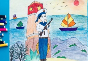 Phác thảo hình dáng chú bộ đội