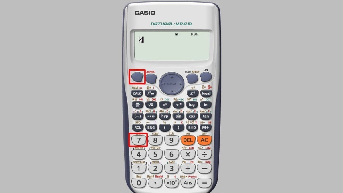 Cách viết chữ K trên máy tính Casio