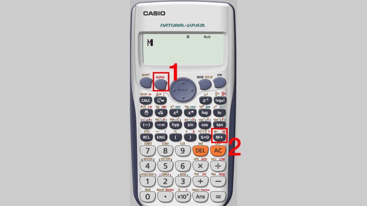 Cách viết chữ M trên máy tính Casio