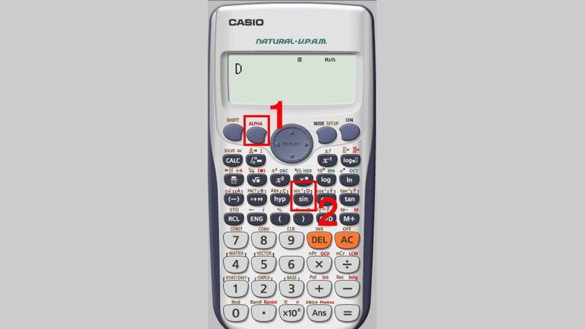 Cách viết chữ D trên máy tính Casio