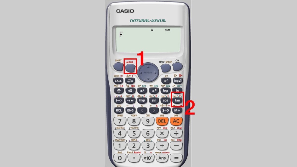 Cách viết chữ F trên máy tính Casio