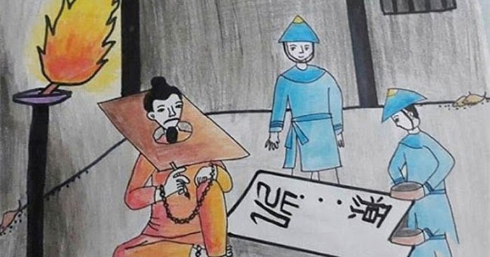 Huấn Cao cho chữ trong truyện ngắn Chữ người tử tù của nhà văn Nguyễn Tuân