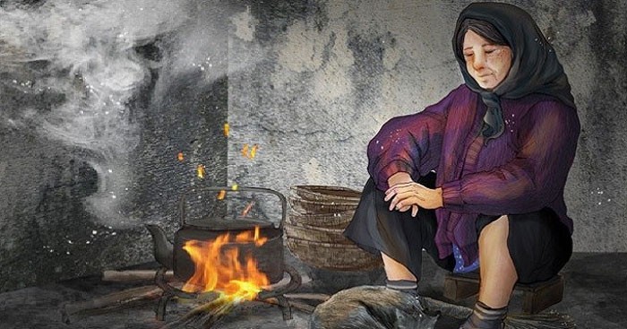 Hình ảnh bếp lửa hồng ấm cúng, gợi nhớ kỷ niệm tuổi thơ