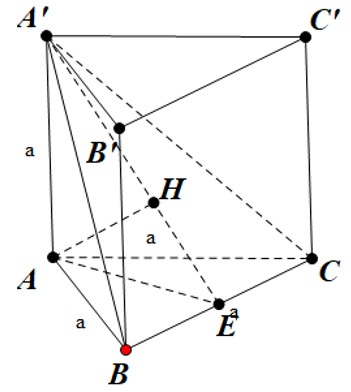 Ảnh minh họa lăng trụ tam giác đều ABC.A'B'C' với tất cả các cạnh bằng a