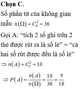 Hình ảnh minh họa bài toán xác suất rút thẻ