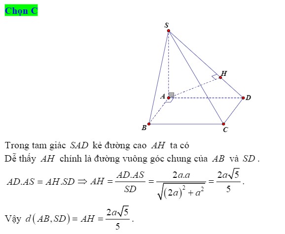 Giải bài tập 6 tính khoảng cách 2 đường thẳng chéo nhau