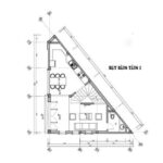 Mảnh đất hình tam giác với ngôi nhà được thiết kế độc đáo