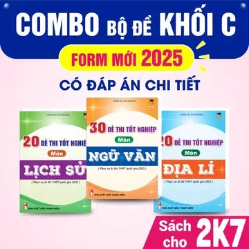 Combo sách bộ đề thi tốt nghiệp 2025 khối C00 môn Văn, Sử, Địa - VietJack (Mới nhất cho 2k7)