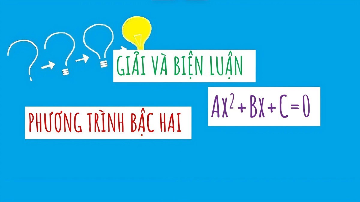 Dùng công thức tính delta phẩy để biện luận nghiệm