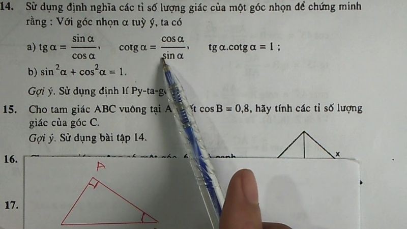 Bảng giá trị lượng giác đặc biệt