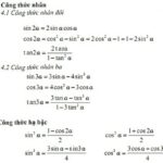 Ảnh minh họa công thức nhân đôi, nhân ba và công thức hạ bậc