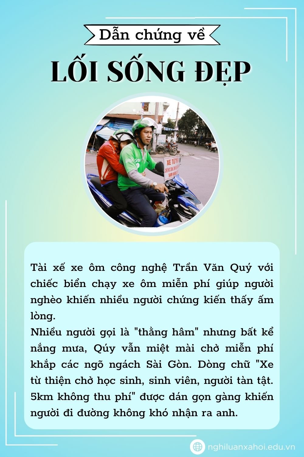 Dẫn chứng về lối sống đẹp trong xã hội