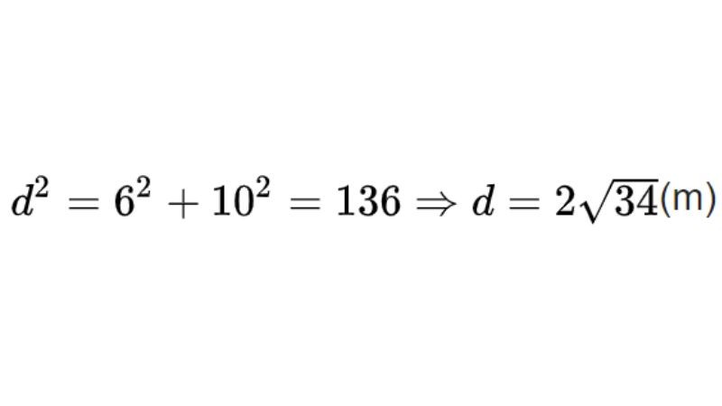 Tính đường chéo khi a=6