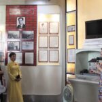 Hình ảnh viên gạch được trưng bày trong bảo tàng Hồ Chí Minh, chi nhánh TP.HCM