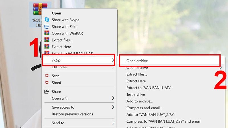 Giải nén file exe