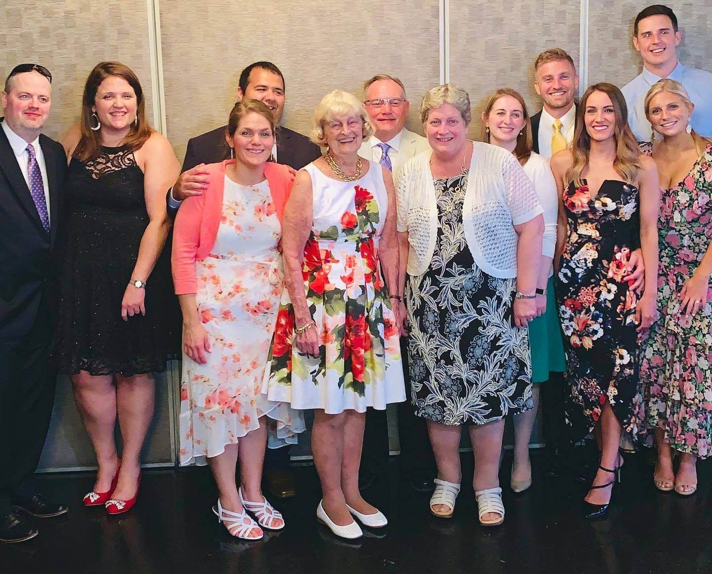 The author with her four siblings and their significant others at her sister