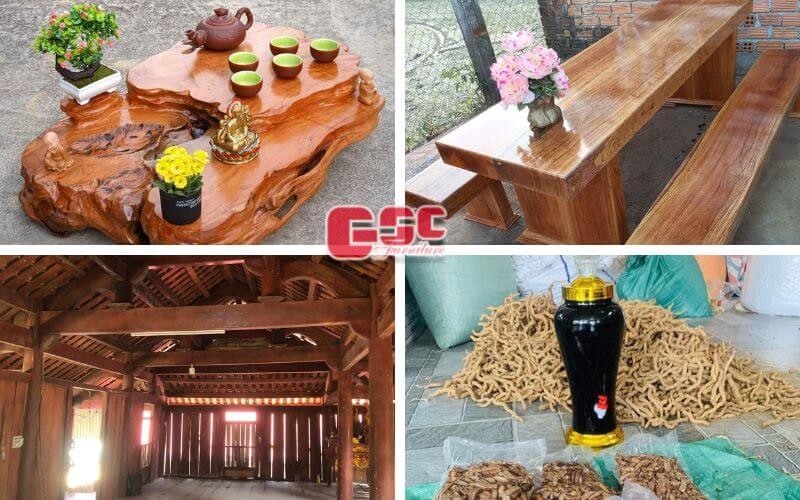 Gỗ nhóm 2 được ứng dụng trong sản xuất đồ nội thất, xây nhà và làm đồ thủ công mỹ nghệ