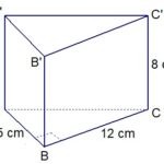 Lăng trụ tam giác vuông với các kích thước đáy và chiều cao