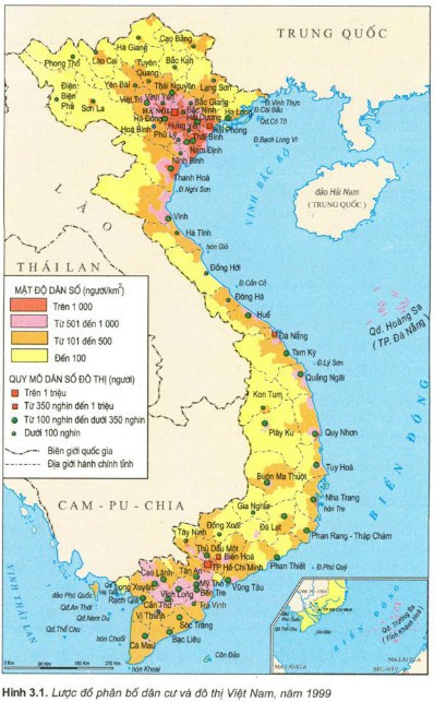 Dân cư tập trung đông đúc ở các vùng đồng bằng và ven biển