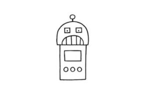 Robot đầu tròn dễ thương