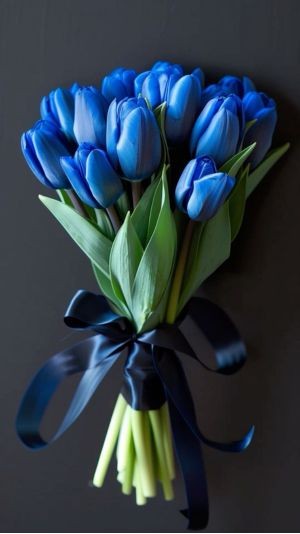 Hình nền hoa tulip xanh dương thanh bình