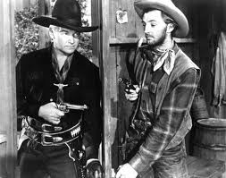 Robert Mitchum trong một bộ phim Western