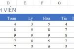 Tính điểm trung bình trong excel sử dụng hàm AVERAGE