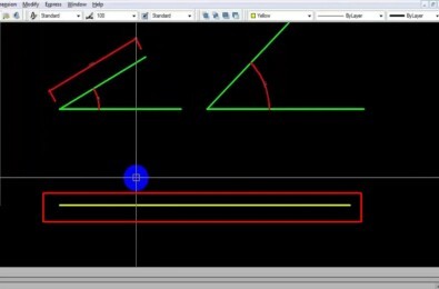 Vẽ đường thẳng theo góc bằng lệnh Line