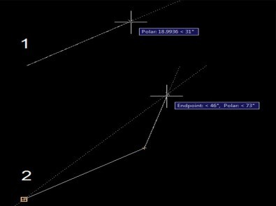 Vẽ đường thẳng theo góc bằng lệnh Xline
