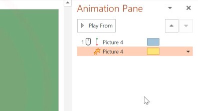Sắp xếp thứ tự các hiệu ứng trong Animation Pane
