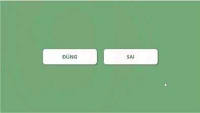 Slide câu hỏi trắc nghiệm để minh họa hiệu ứng đổi màu
