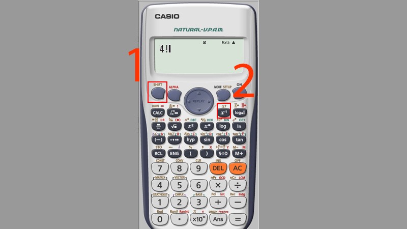 Tính hoán vị trên máy tính Casio