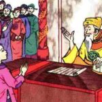 Hình ảnh minh họa truyện Em Bé Thông Minh: Cậu bé đang giải câu đố hóc búa.