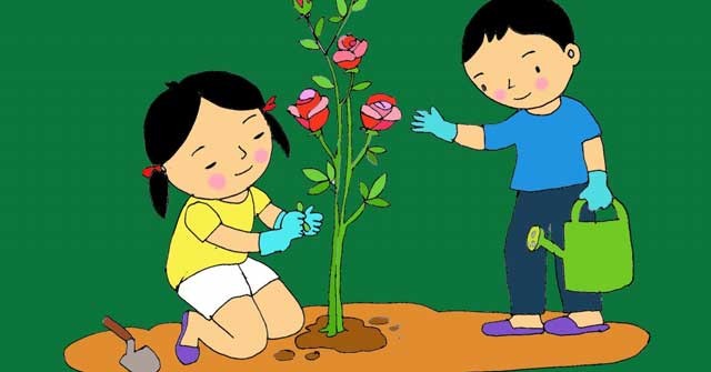 Hình ảnh minh họa các em học sinh lớp 2 đang tham gia hoạt động ngoại khóa