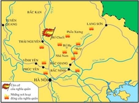 Lược đồ khởi nghĩa Yên Thế