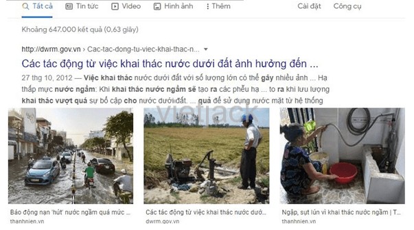 Sụt lún đất do khai thác nước ngầm quá mức