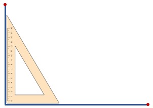 Cách vẽ góc vuông bằng thước