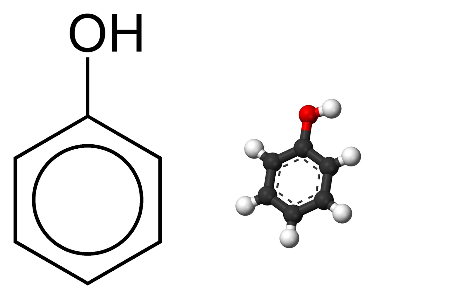 Công thức cấu tạo của Phenol