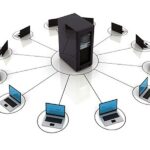 Máy tính xách tay hiện đại với kết nối không dây
