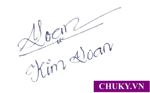 Chữ ký tên Kim Loan