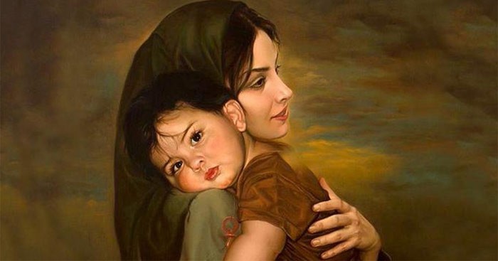 Mẹ con tình cảm