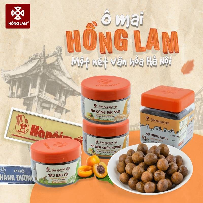 Ô mai Hồng Lam đặc sản Hà Nội với hương vị truyền thống, chua ngọt hài hòa, món quà ý nghĩa từ thủ đô