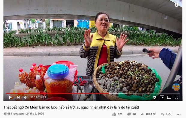 Cô Móm chia sẻ lý do quay trở lại bán ốc luộc trong một đoạn video